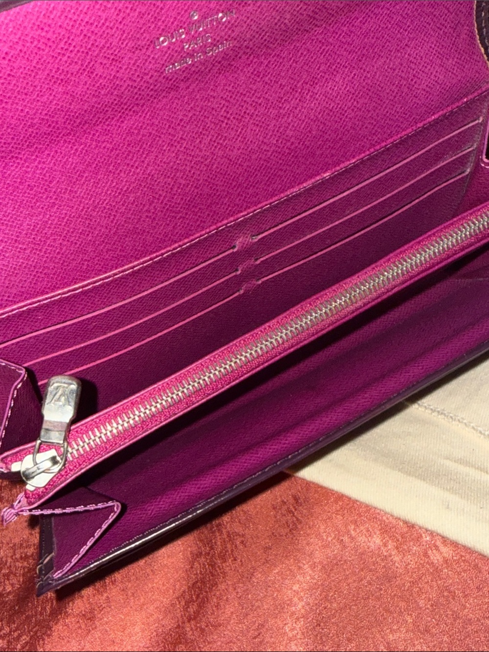 Louis Vuitton Magenta Epi Leather Continental Wallet - Picture 10 of 16